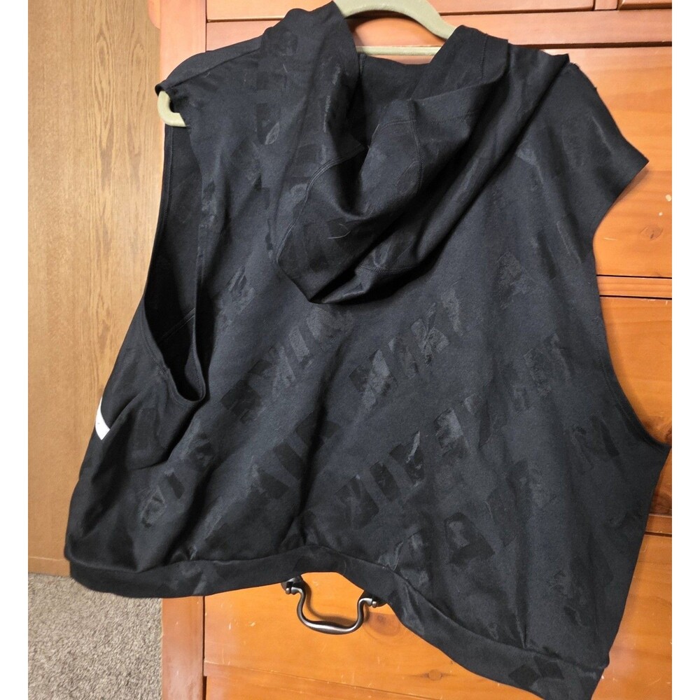 Nike Air Sleeveless Vest Size 2X Running Activewear Black Hooded Lightweight - Picture 8 of 9